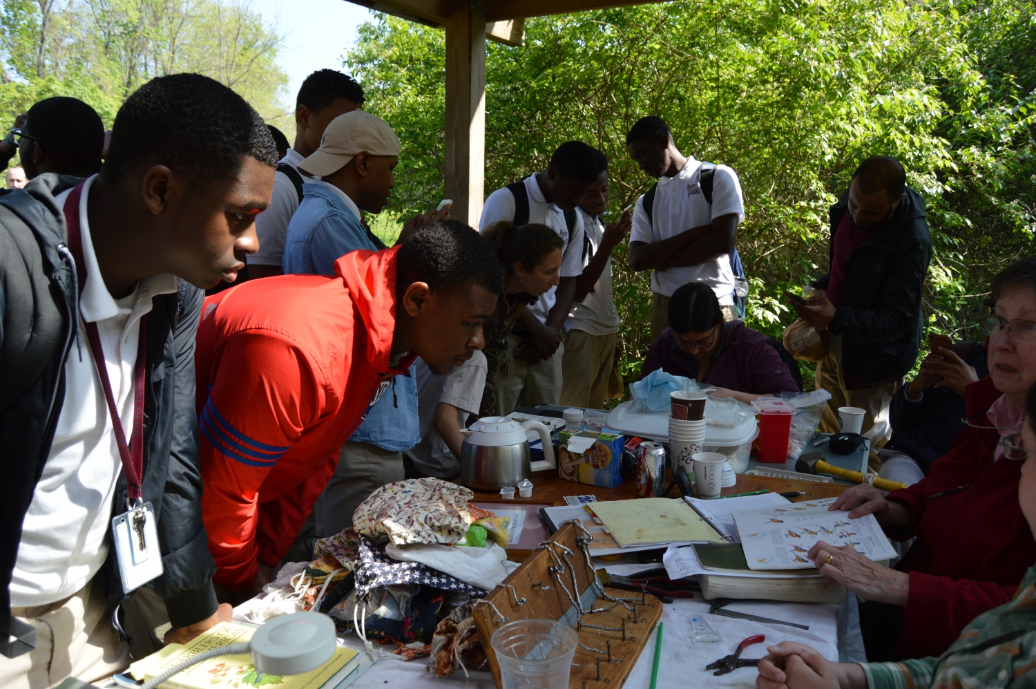 Boys Latin students learn about scientific data collection.