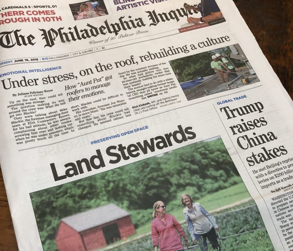 Willistown Conservation Trust featured on Front Page of Philadelphia Inquirer