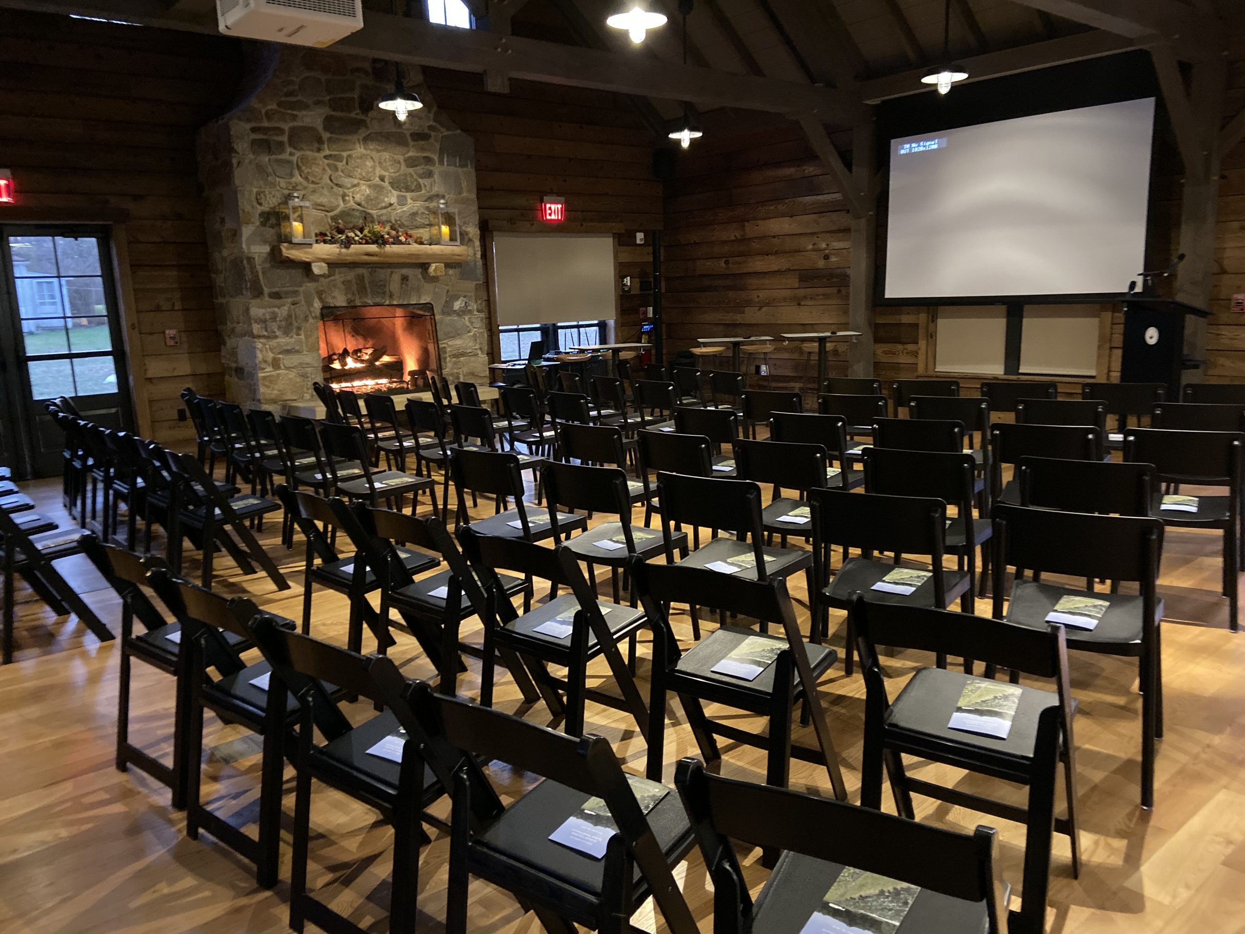Seating for lecture, panel discussion or film screening